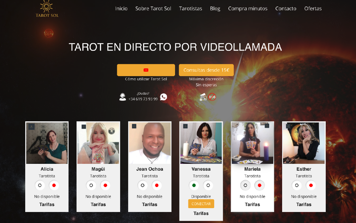 web Tarot Sol