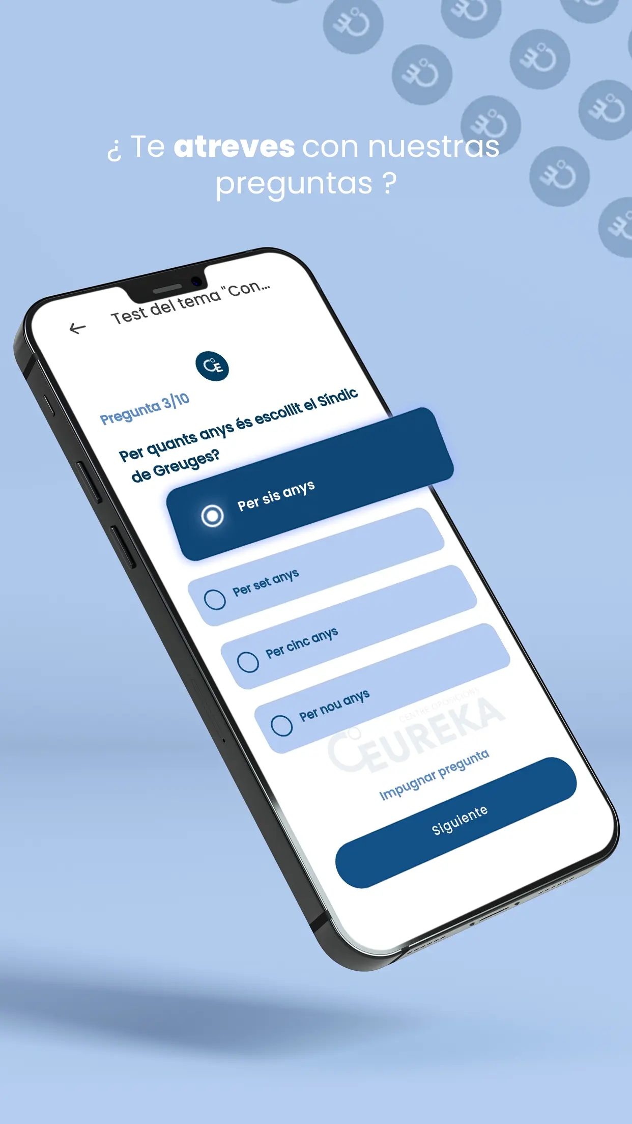 Eureka Oposicions · Una pregunta del test