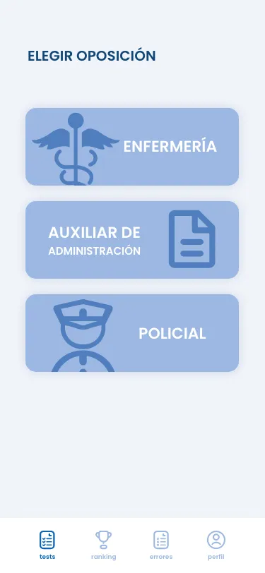 Eureka Oposicions · pantalla de la app