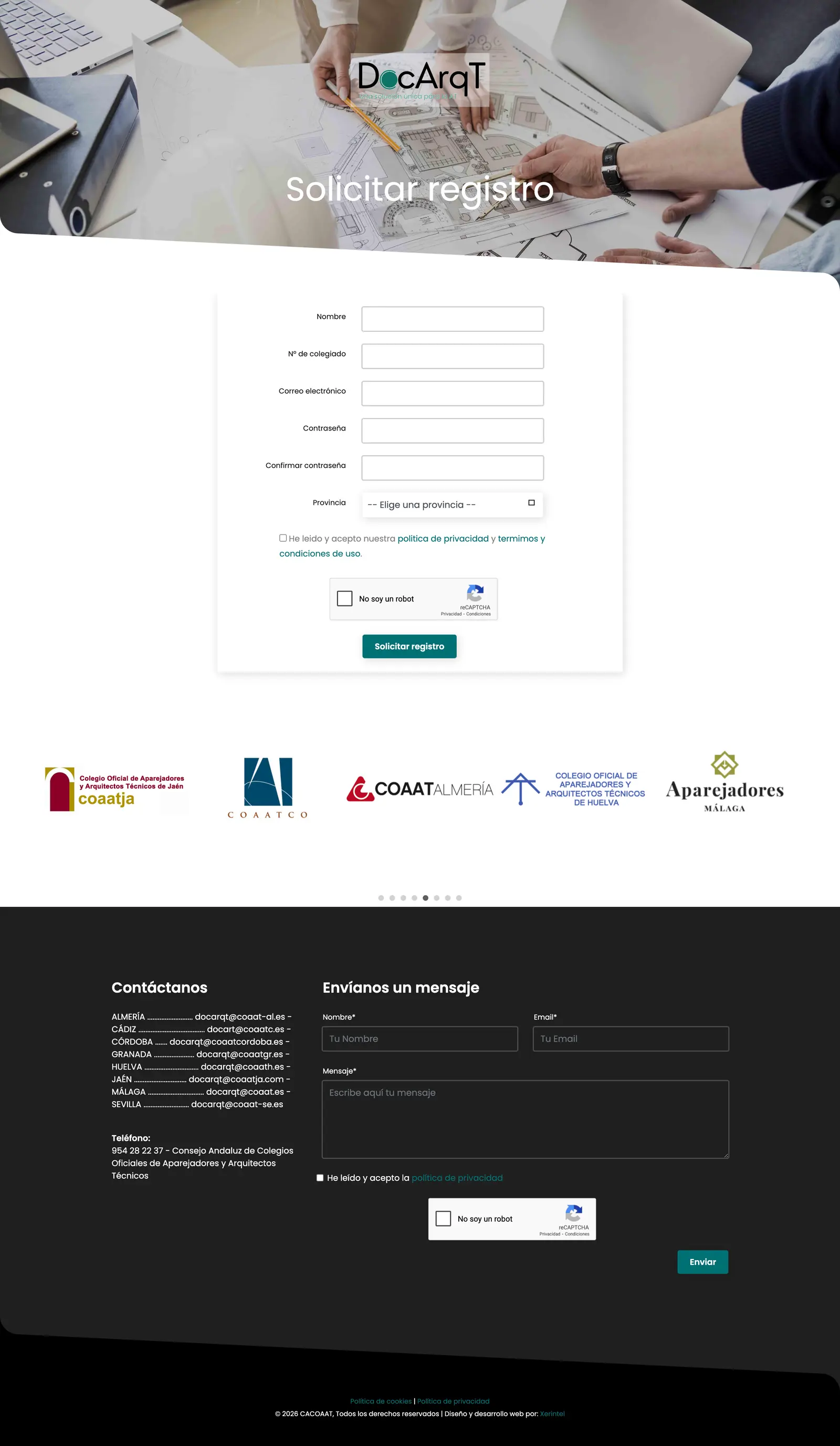DocArqT · Para entrar, basta con estar colegiado.