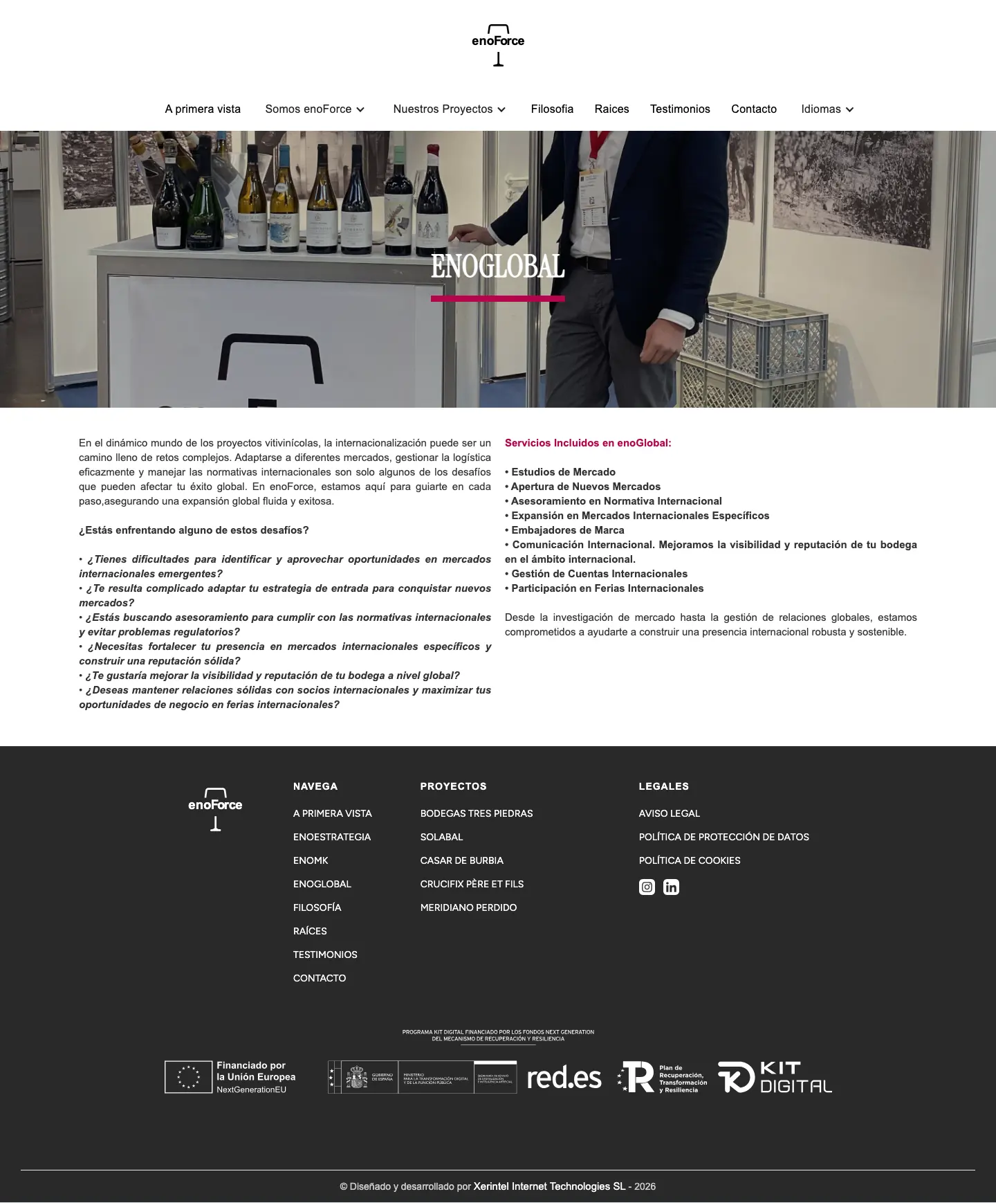 enoForce · El último paso: llevar el vino a otros mercados.