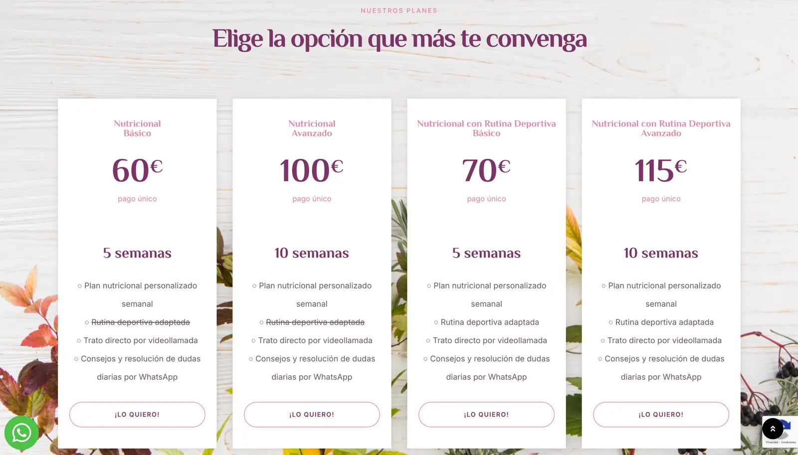 Filosofía Nutricional · La consulta, contratada desde el sofá.