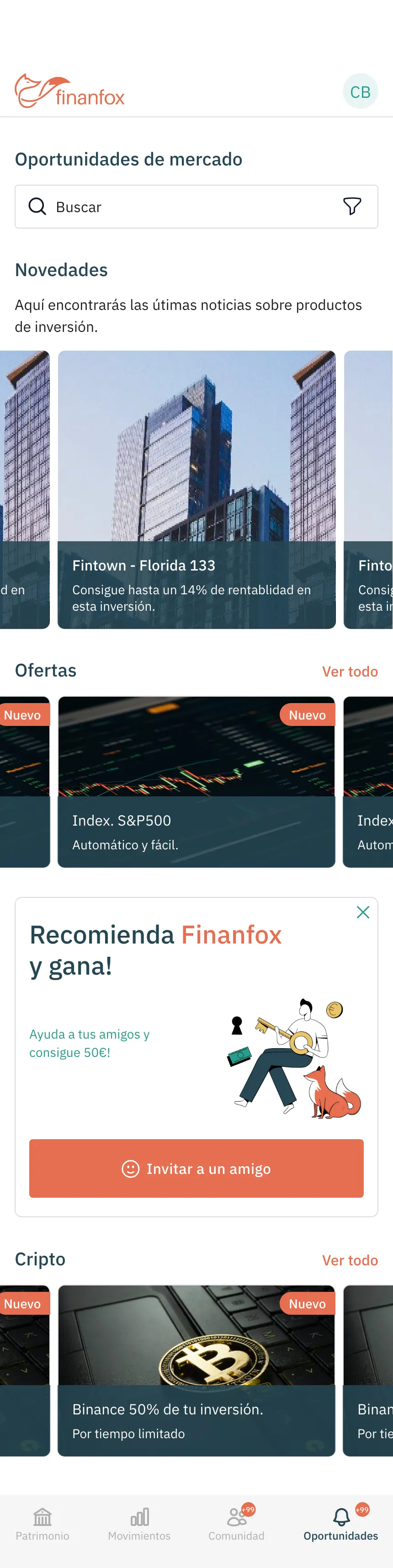 Finanfox · Las novedades de inversión llegan solas.