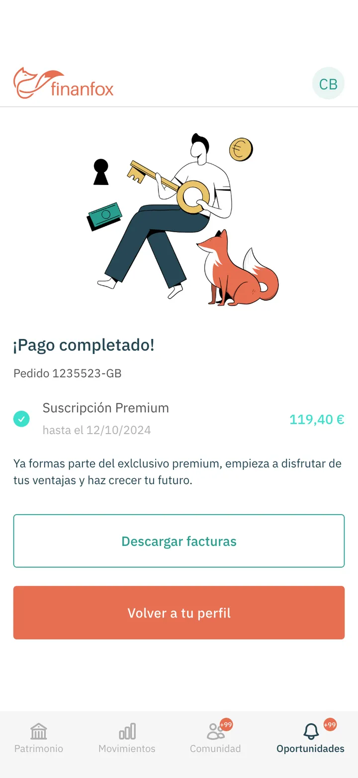 Finanfox · Pago completado