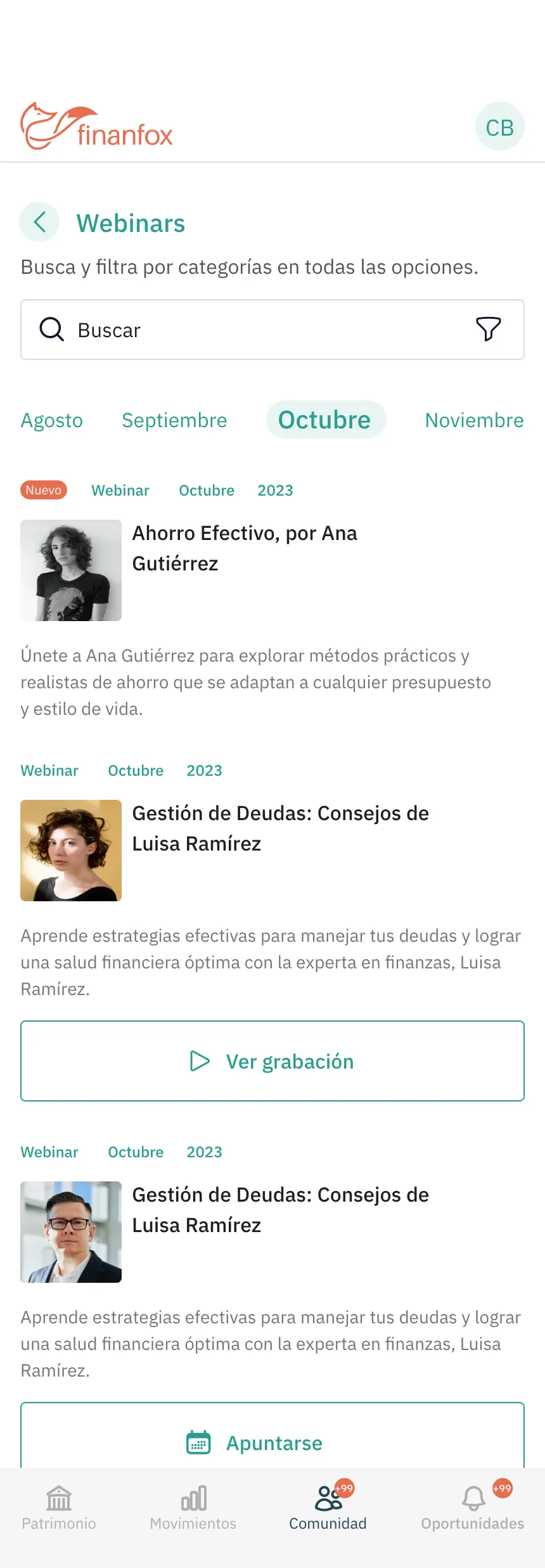 Finanfox · Webinars