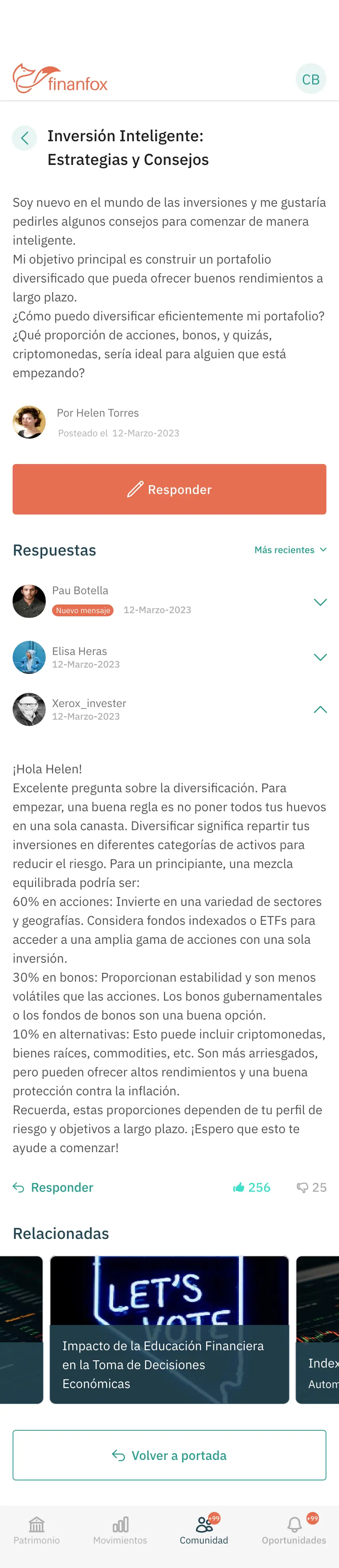 Finanfox · Preguntar y responder
