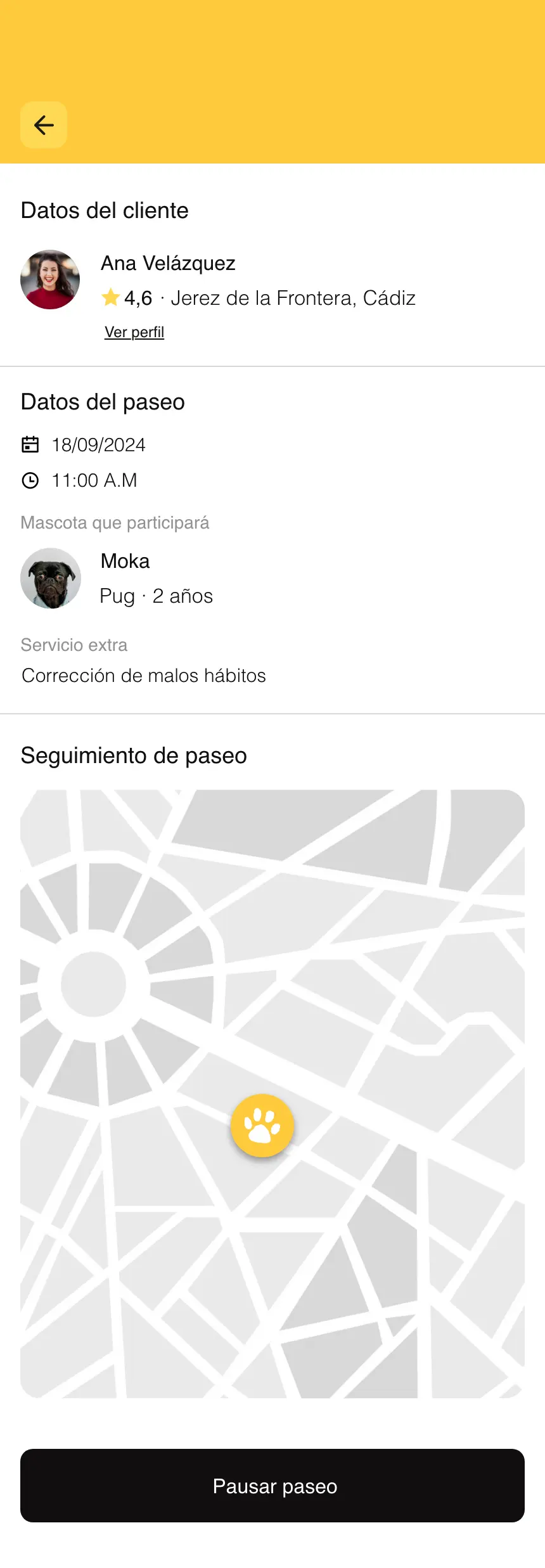Guaumigo · El paseo, en el mapa