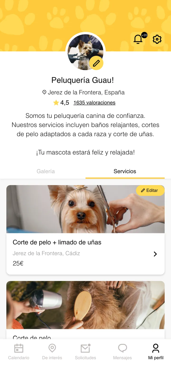 Guaumigo · Perfil de una peluquería