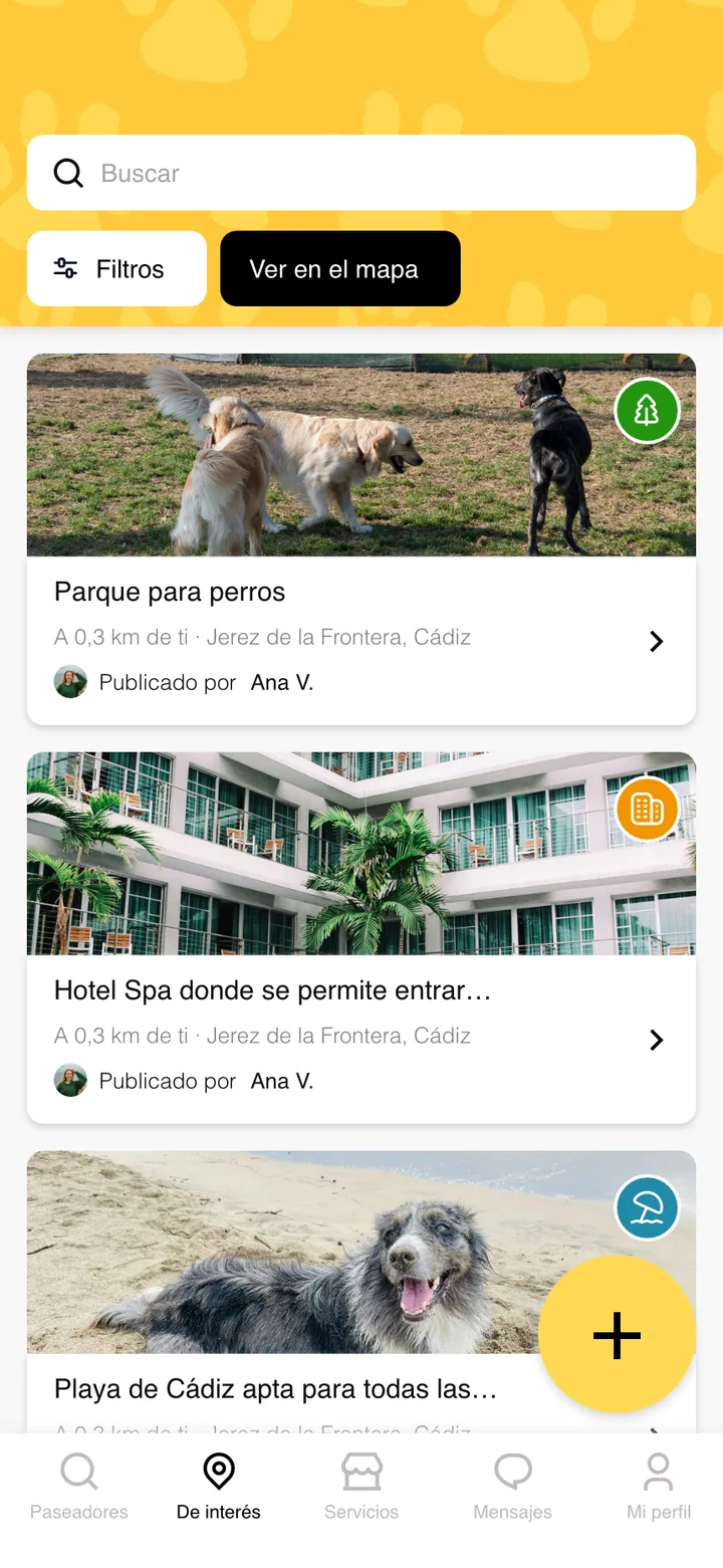 Guaumigo · Un mapa de sitios donde los perros son bienvenidos.