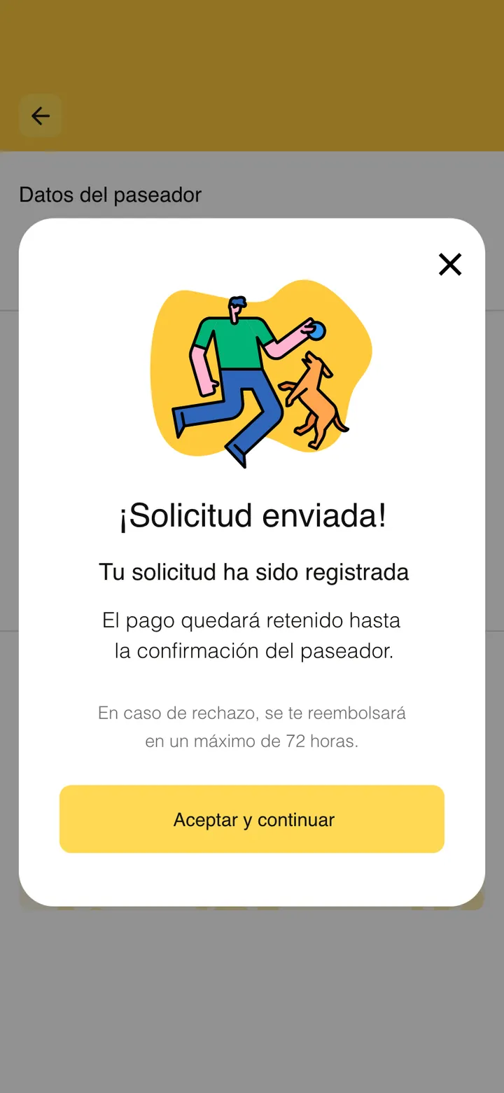 Guaumigo · El dinero no se mueve hasta que el paseador dice que sí.