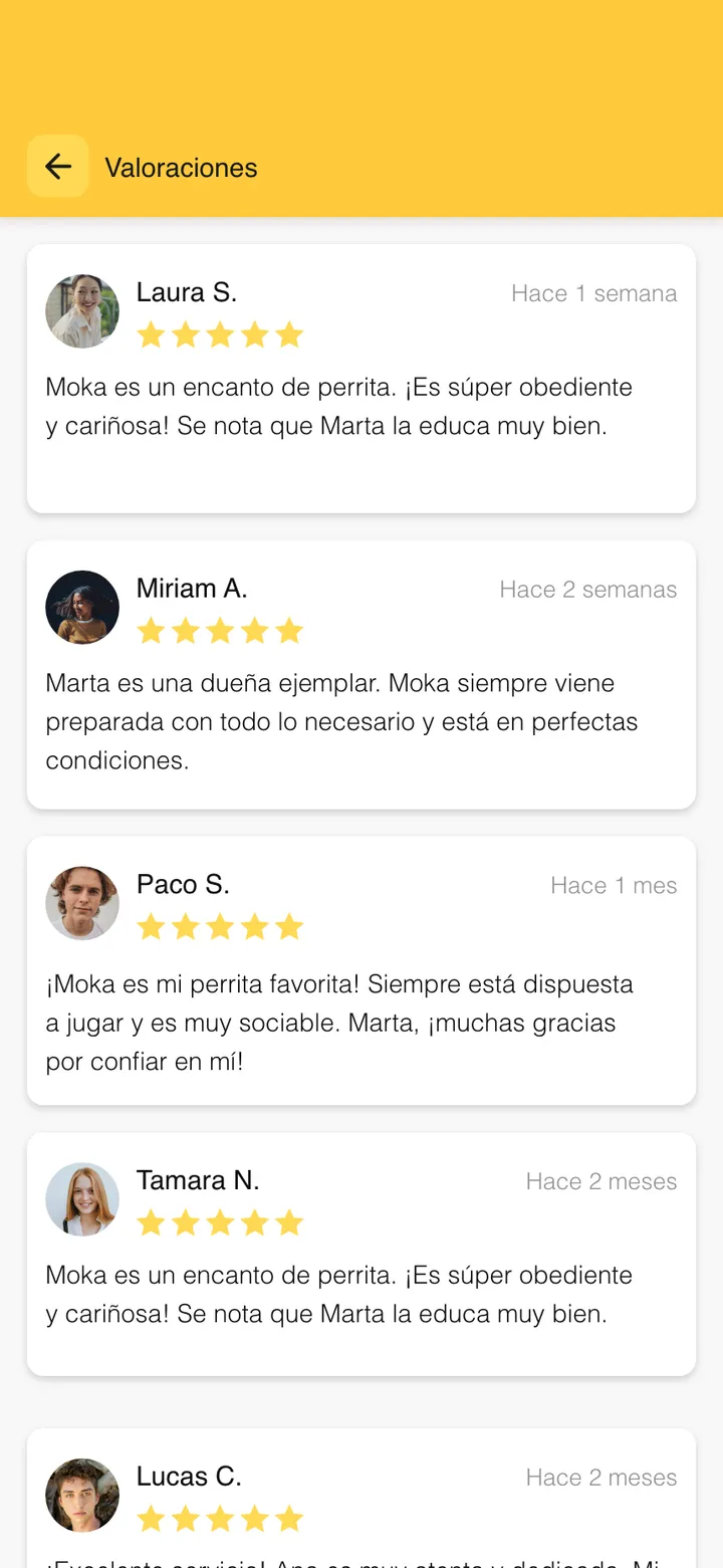 Guaumigo · Valoraciones recibidas