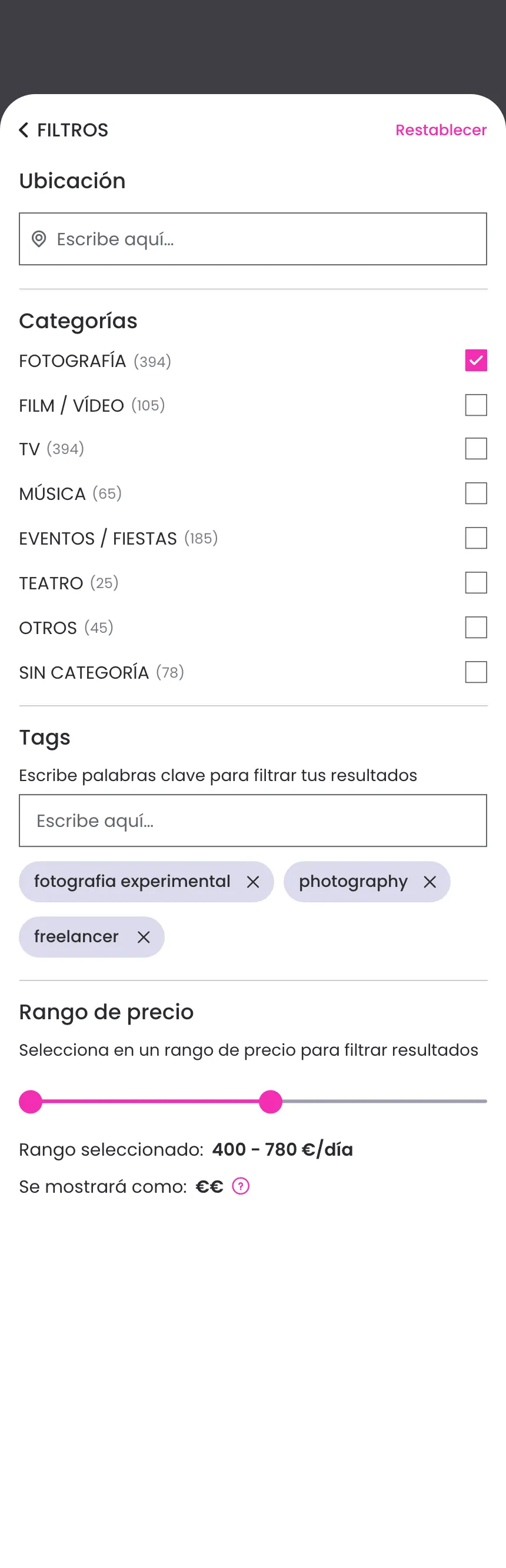 In Situ 360 · Búsqueda con criterio