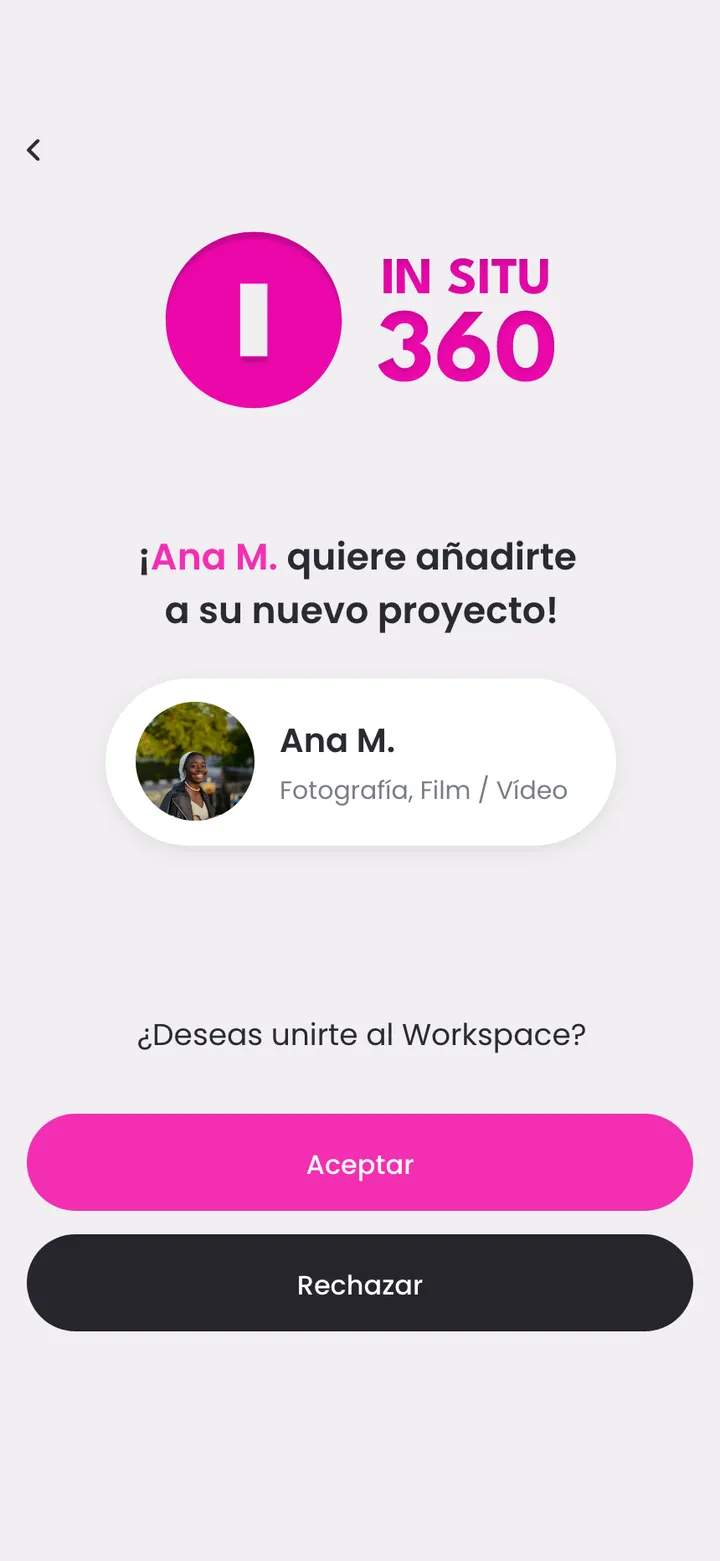 In Situ 360 · Aceptar la invitación