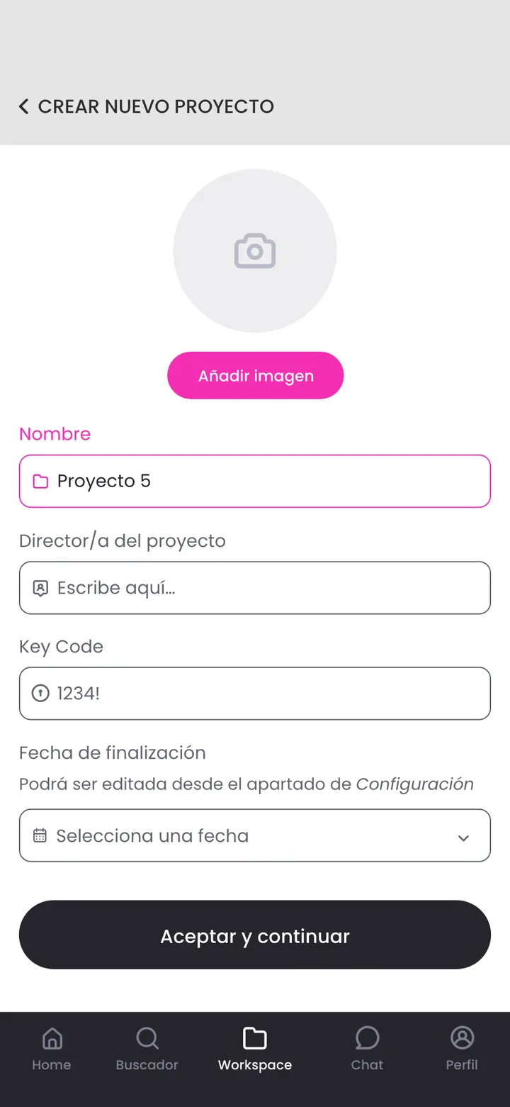 In Situ 360 · Crear un proyecto