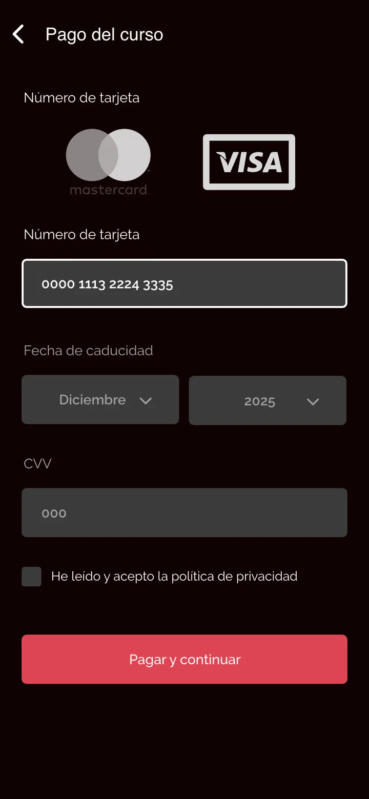 Neways Sports · Pago del curso