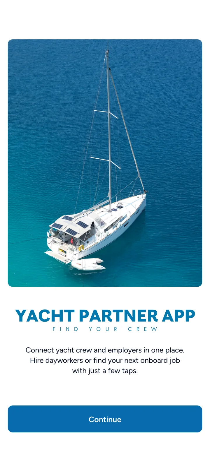 Yacht Partner App · Bienvenida