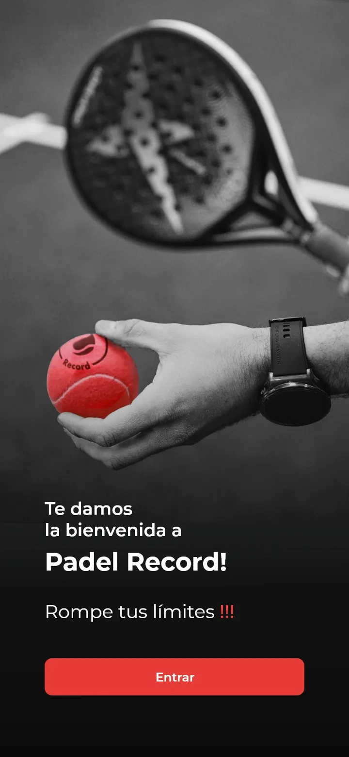 Padel Record · pantalla de la app