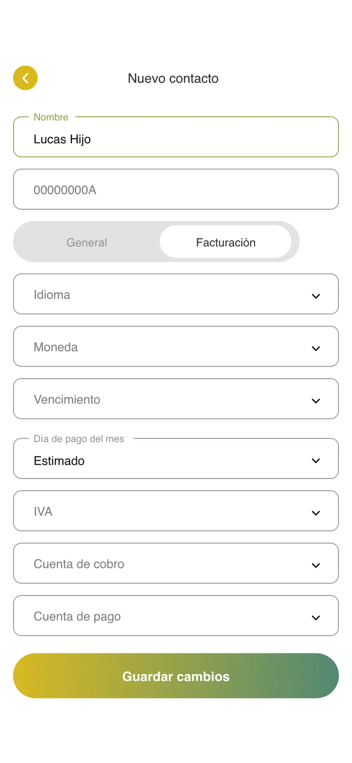 Patrimonium · Datos de facturación