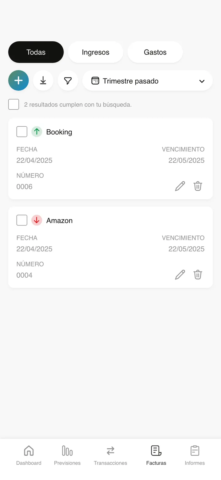 Patrimonium · pantalla de la app