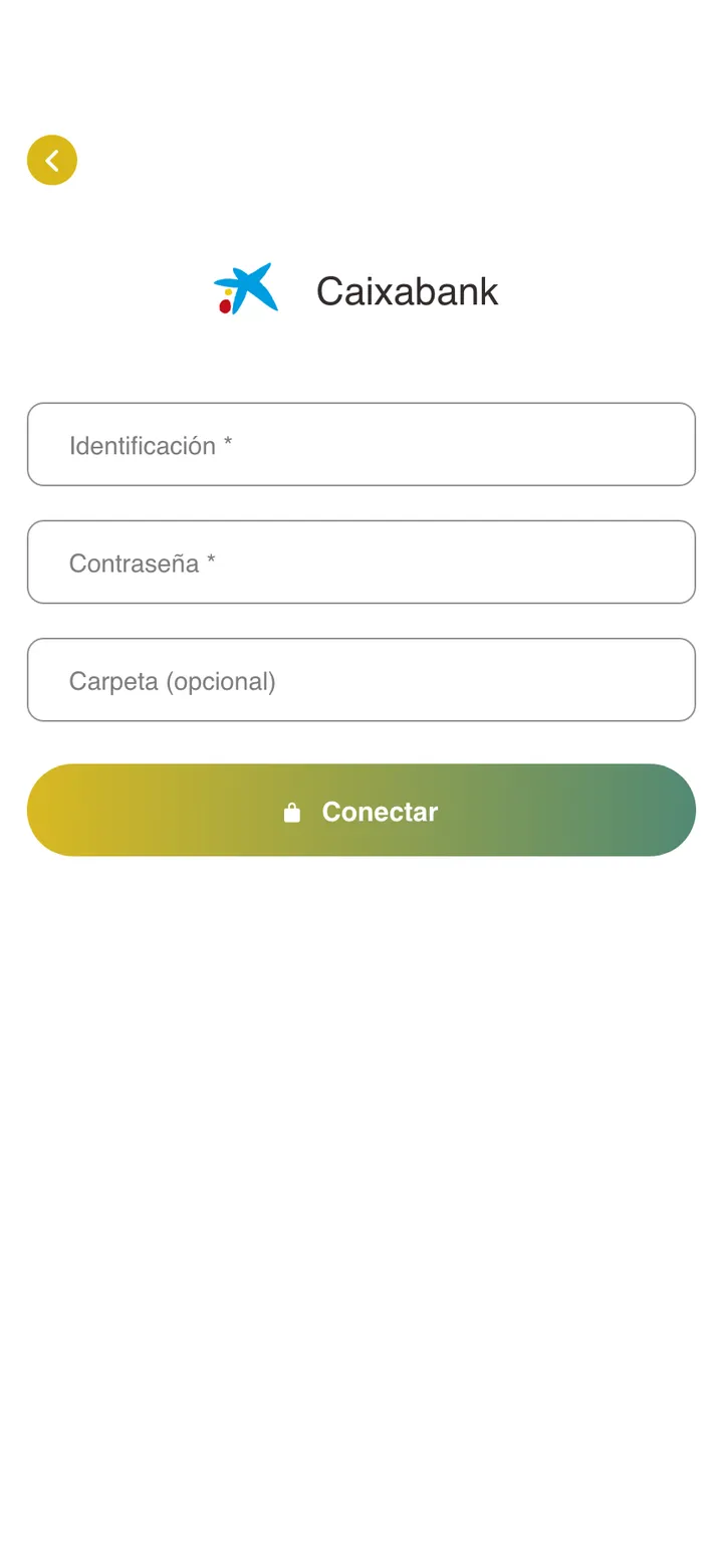 Patrimonium · Conexión con un banco