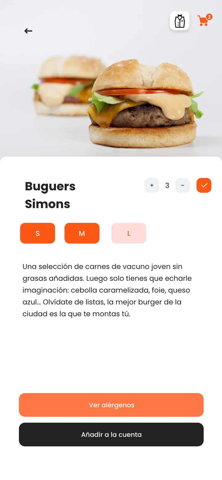 soyTuCamarero · pantalla de la app