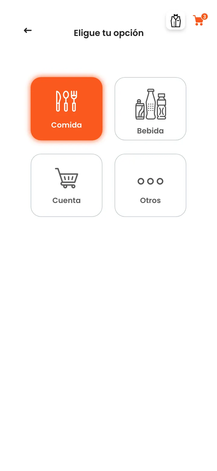 soyTuCamarero · ¿Comida, bebida, cuenta u otros?