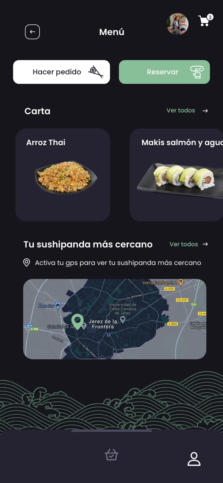 Sushipanda · Pedir o reservar, lo primero