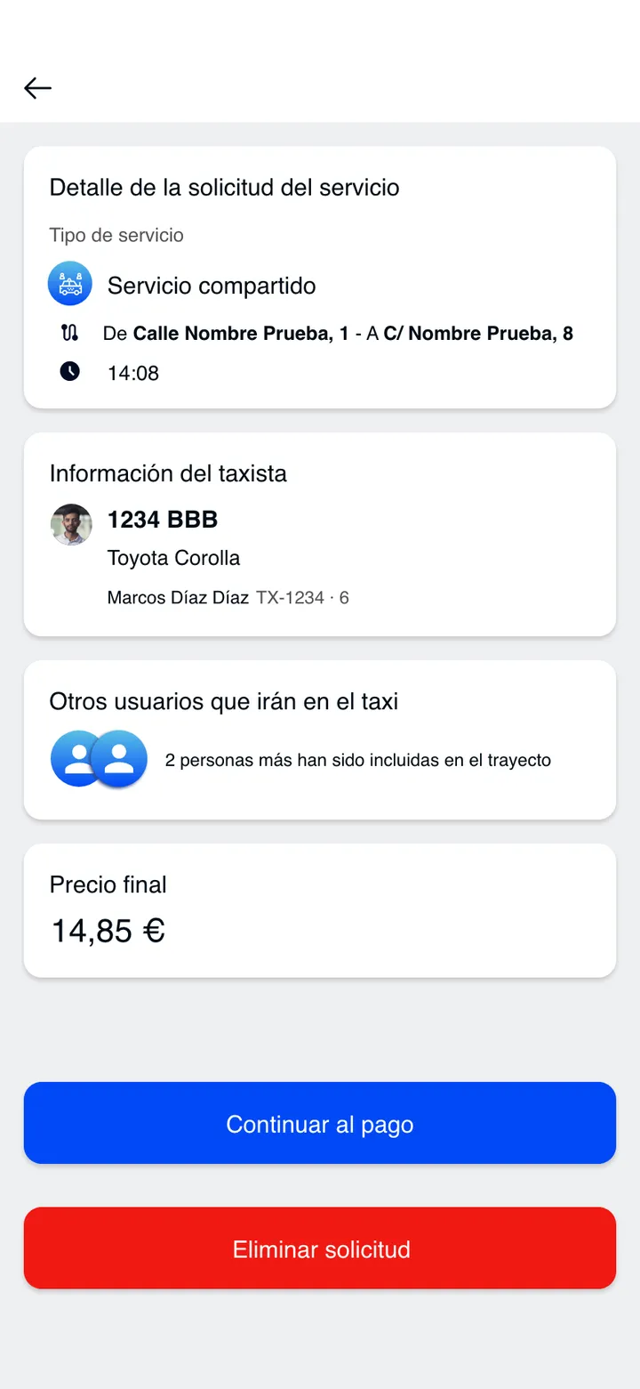 Taxin · Servicio compartido