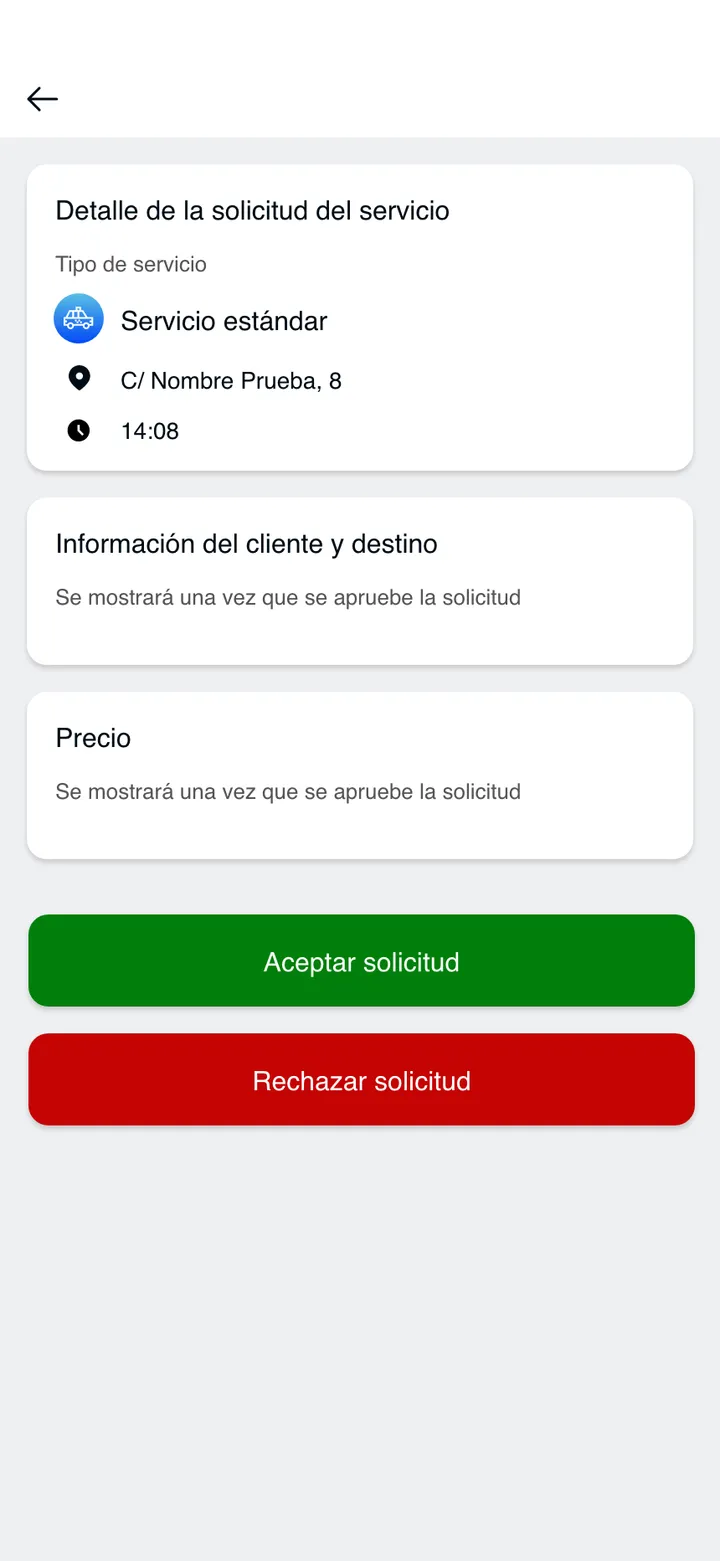 Taxin · Aceptar o rechazar