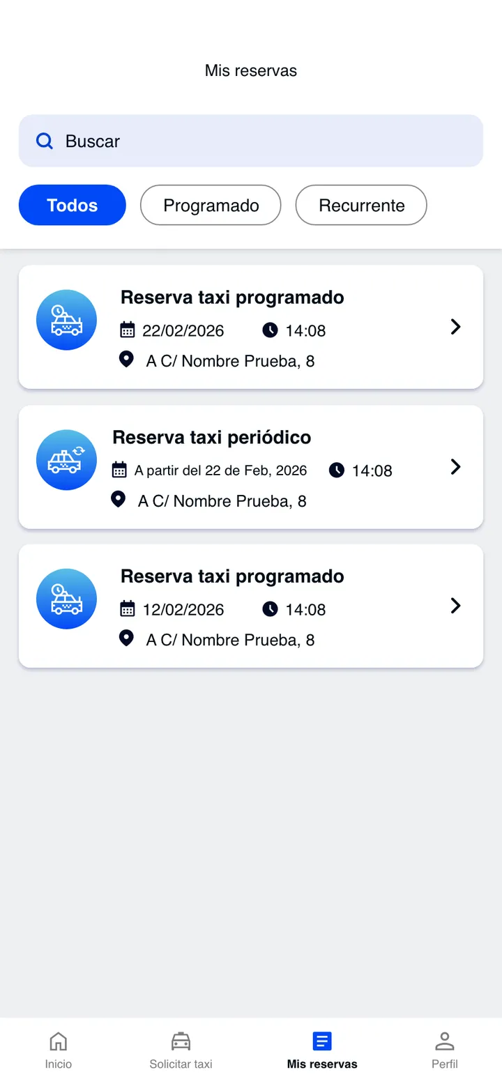 Taxin · Mis reservas