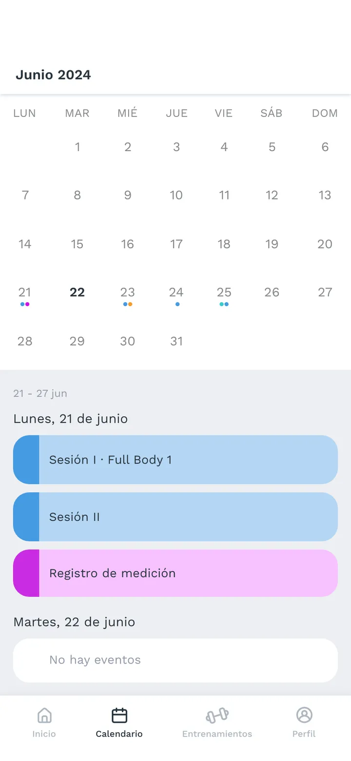 Train Sphere · pantalla de la app
