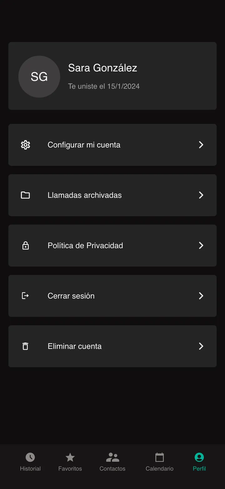 Univial · Perfil