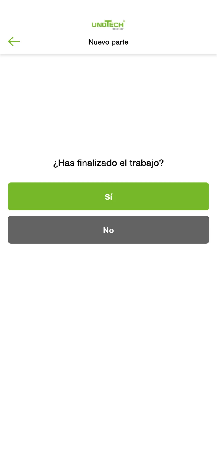 Unotech · ¿Has finalizado el trabajo?