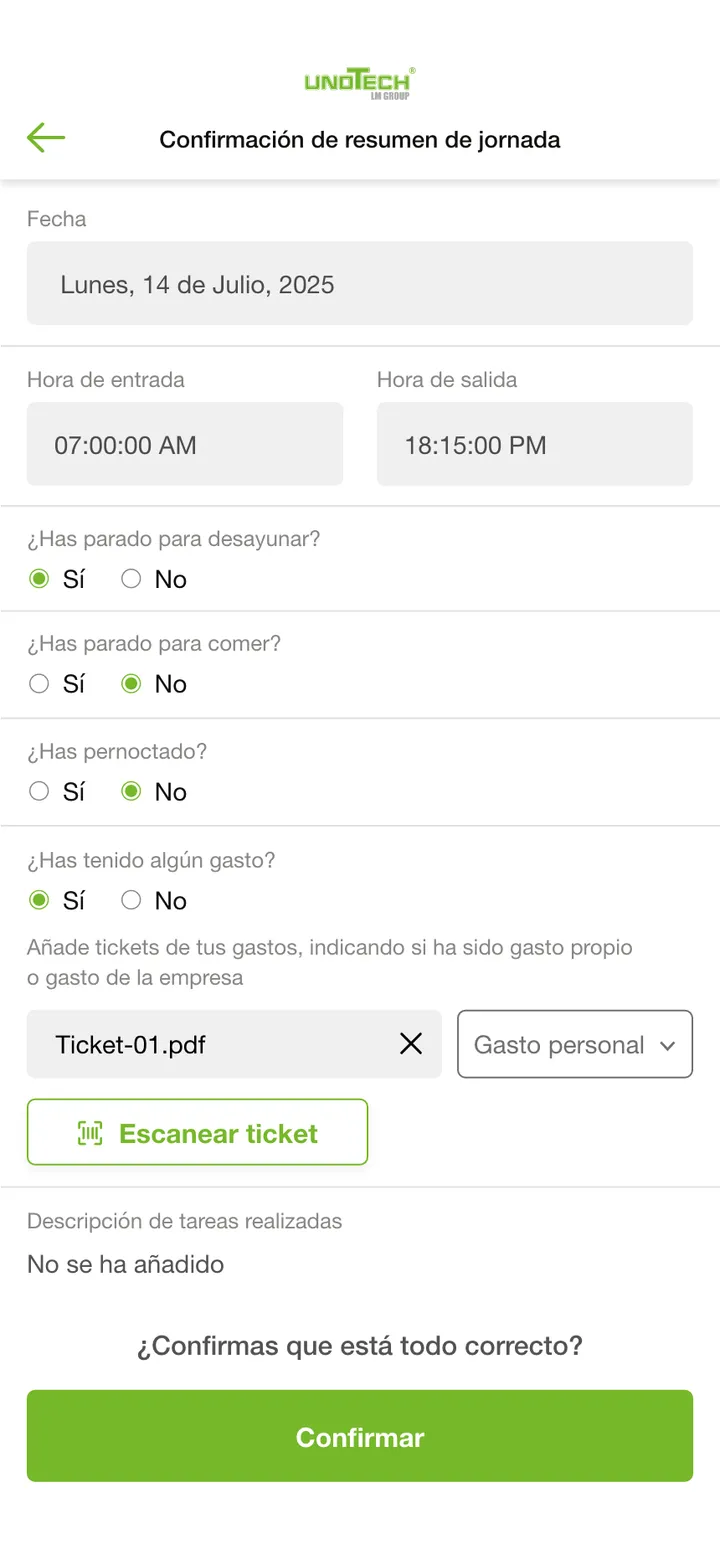 Unotech · Revisar antes de enviar