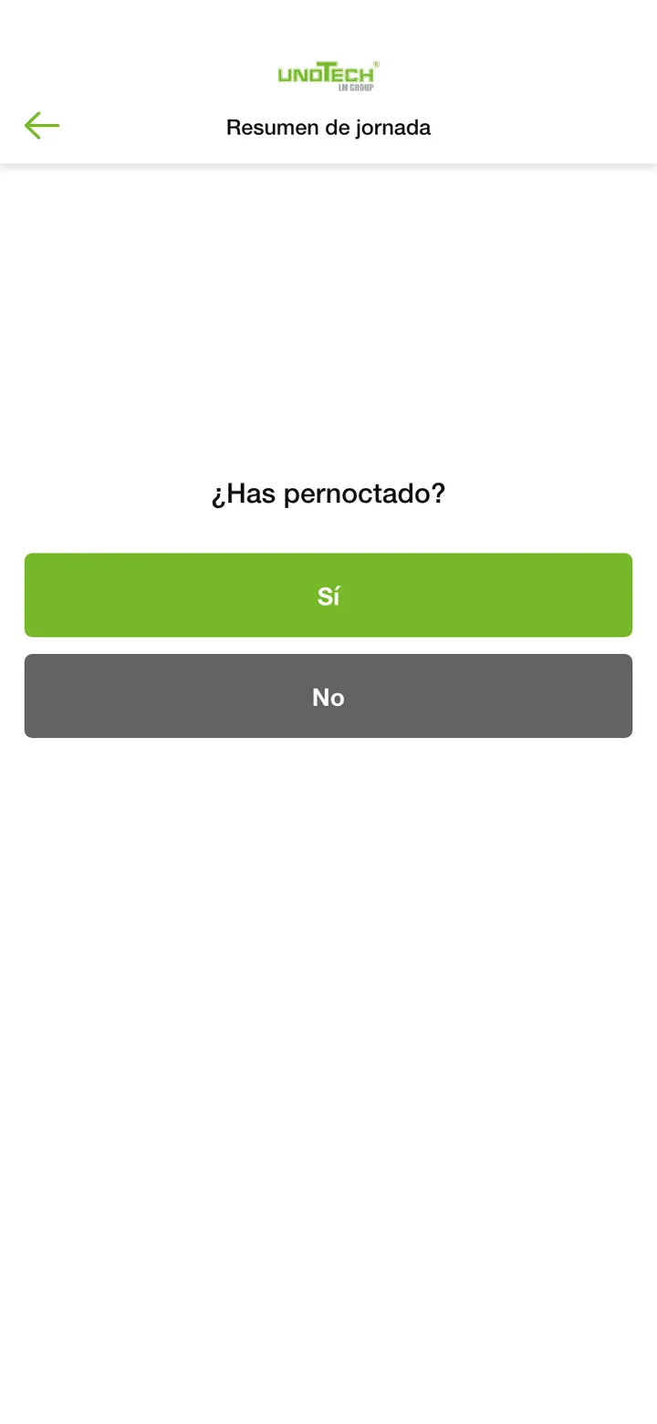 Unotech · ¿Has pernoctado?