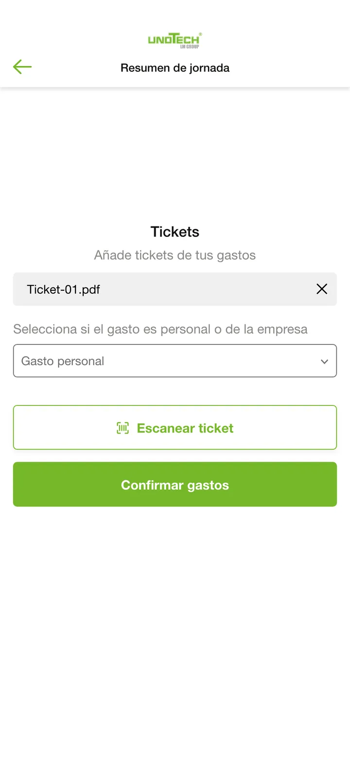 Unotech · El ticket, escaneado