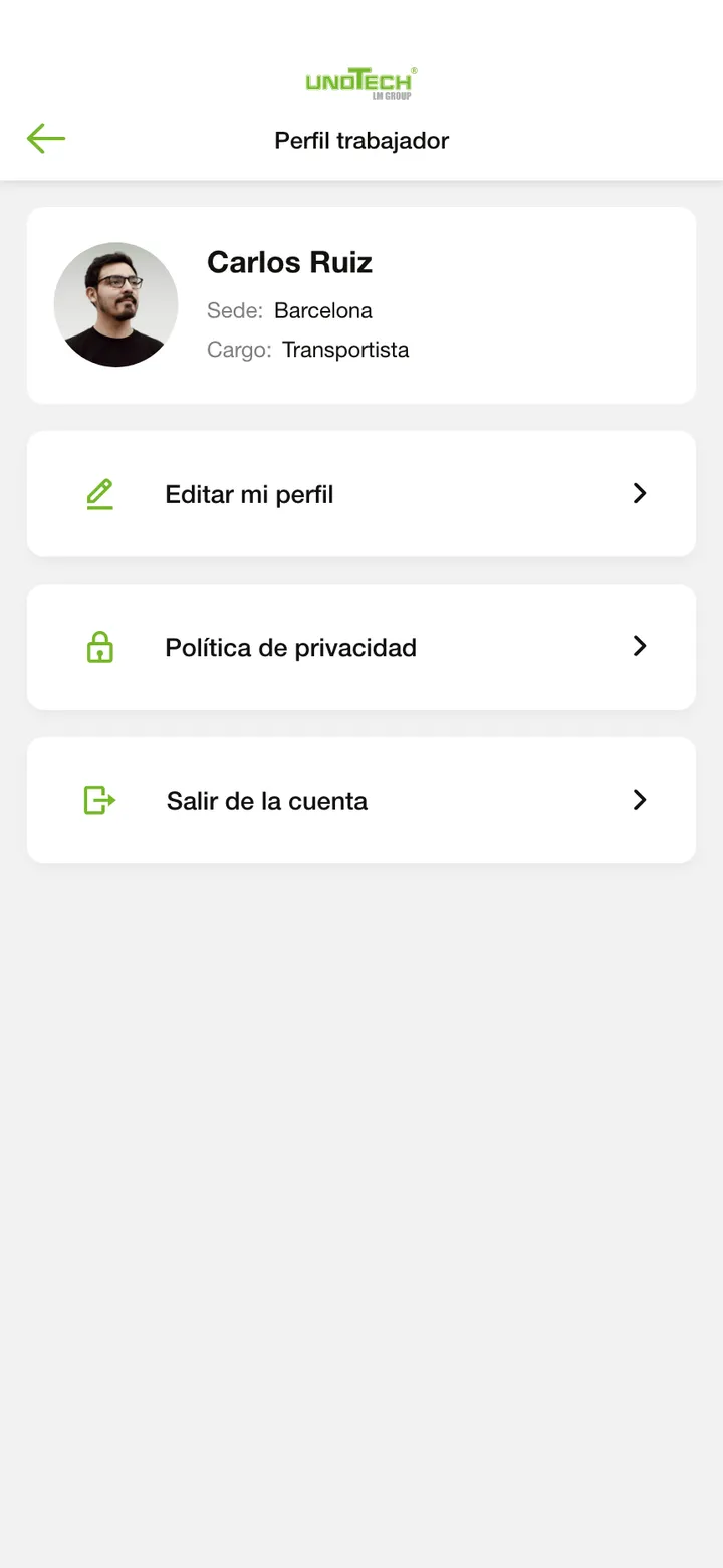 Unotech · Perfil del trabajador