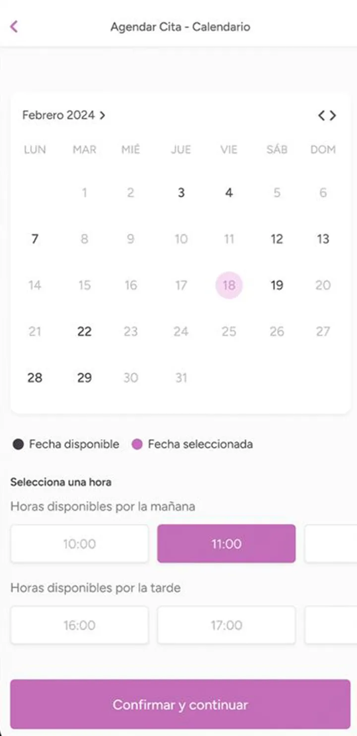 Vellolar · pantalla de la app