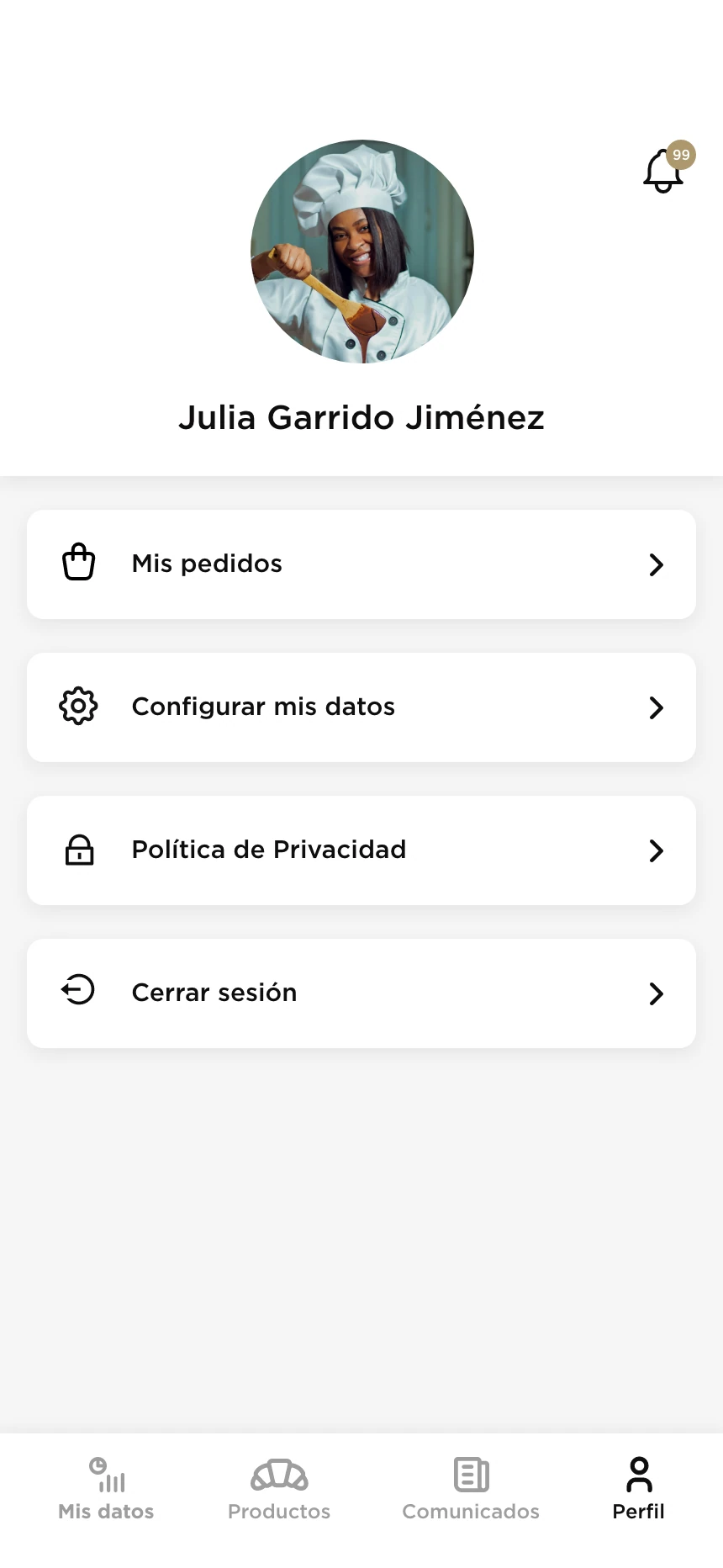 Perfil tienda